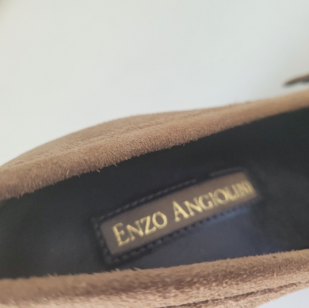 Enzo Angiolini Vintage Taupe Suede Heeled/Pumps Classic Preppy Size 7.5 - Picture 7 of 7